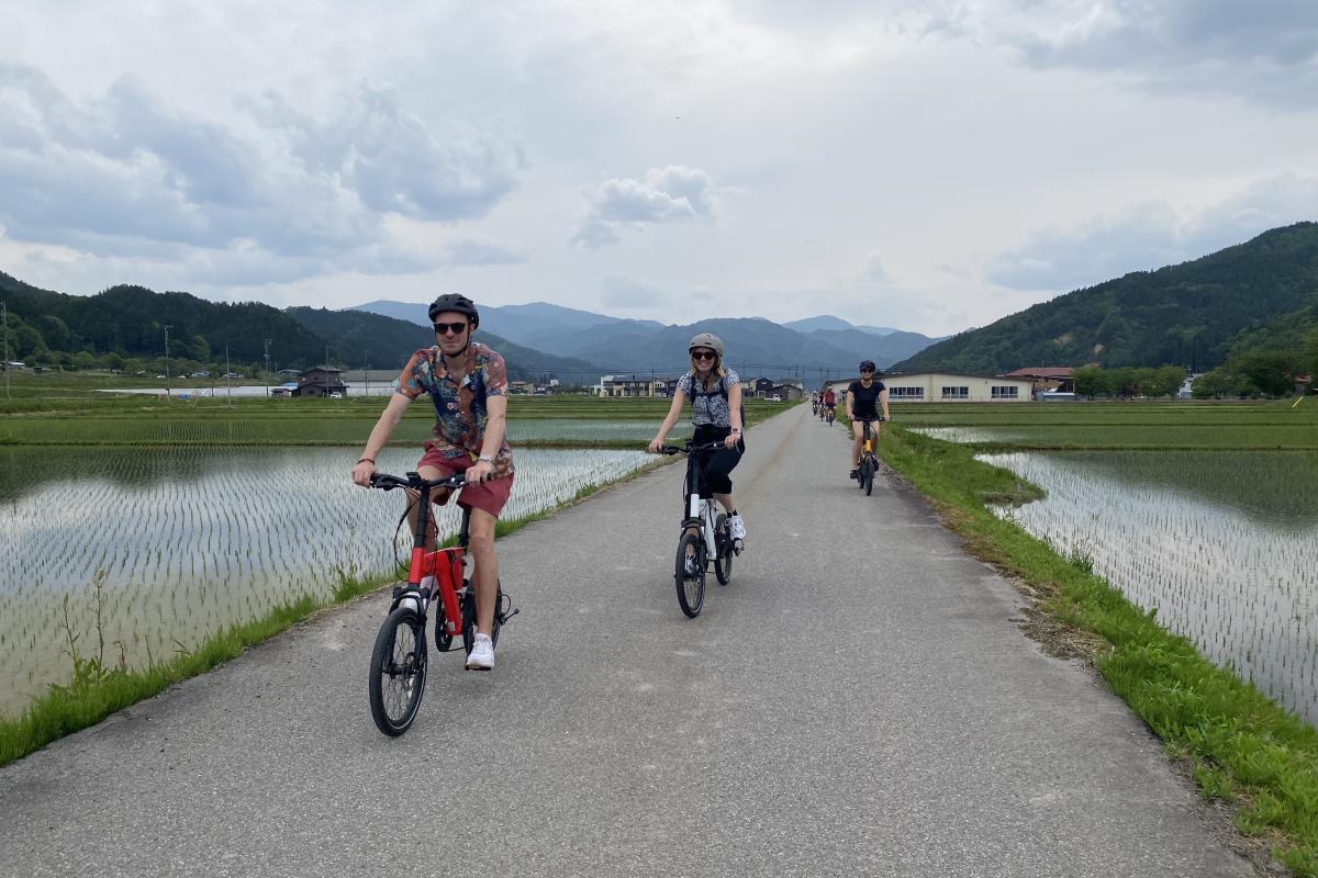 Merging Lands, Bridging Lives: Kokufu E-bike Tour, Immersive Satoyama Scenery and Lifestyle Experience